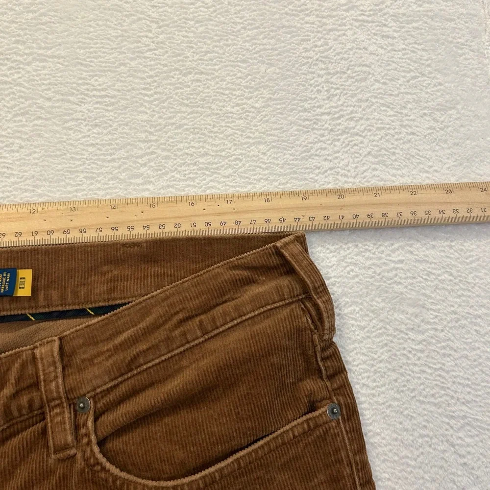 Polo Ralph Lauren Varick Slim Straight Corduroy Pants Mens 36/34 Brown Stretch
